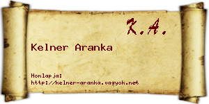 Kelner Aranka névjegykártya