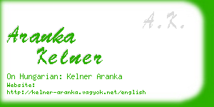 aranka kelner business card